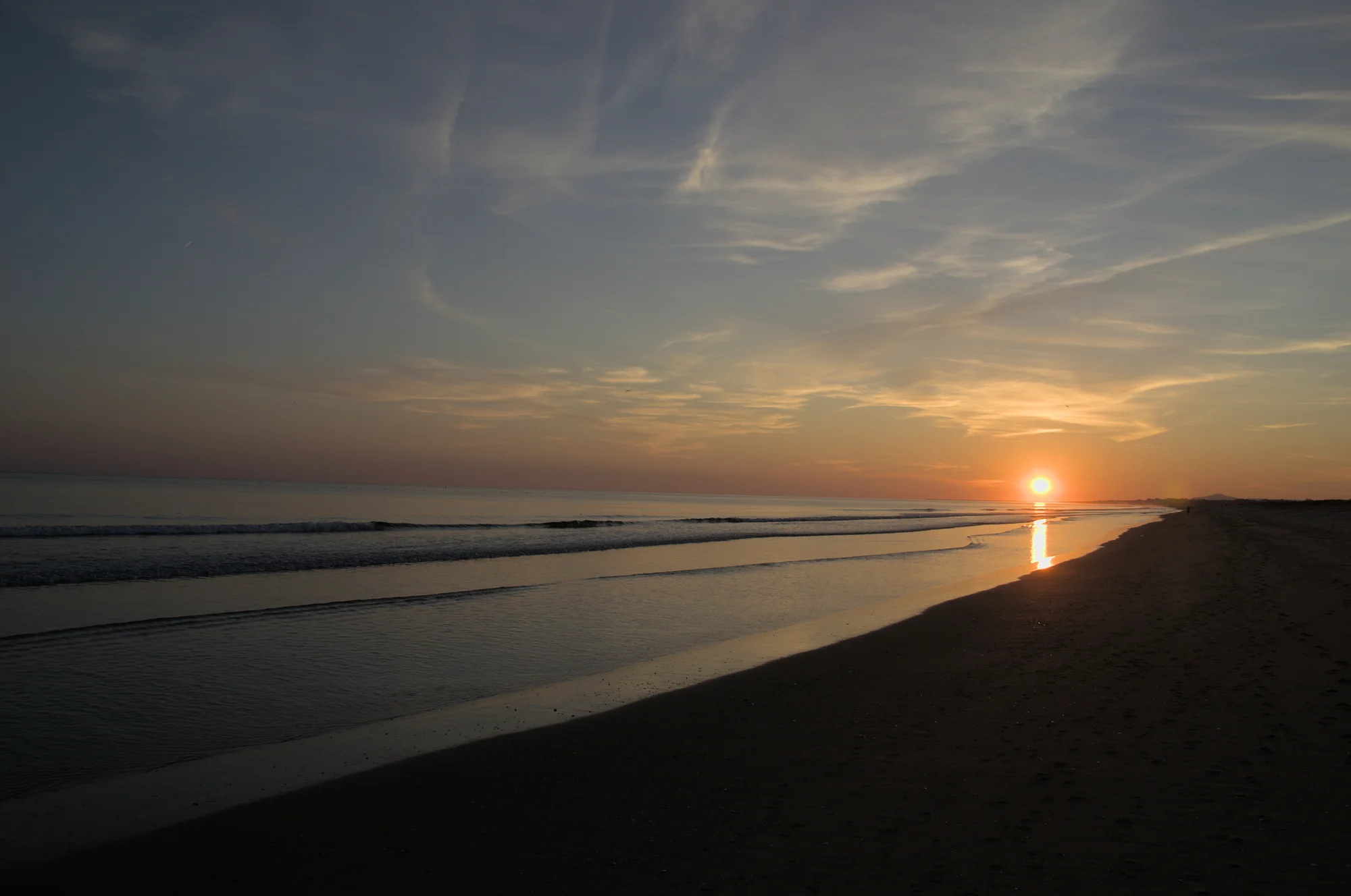 Atardecer en la playa de Matalascañas